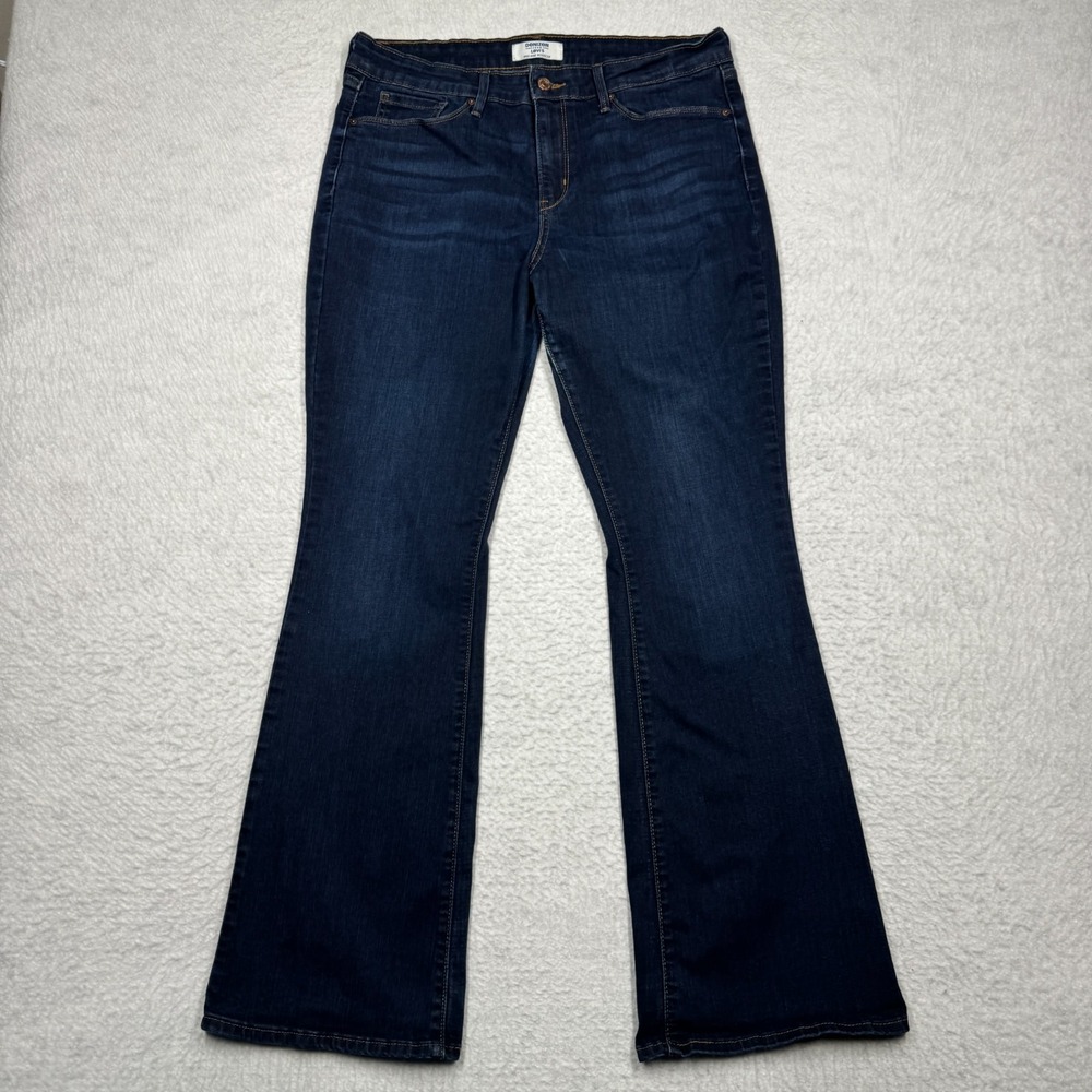 Denizen From Levi's Blue Dark Wash Mid-Rise Bootcut Denim Jeans Women's 33x30
